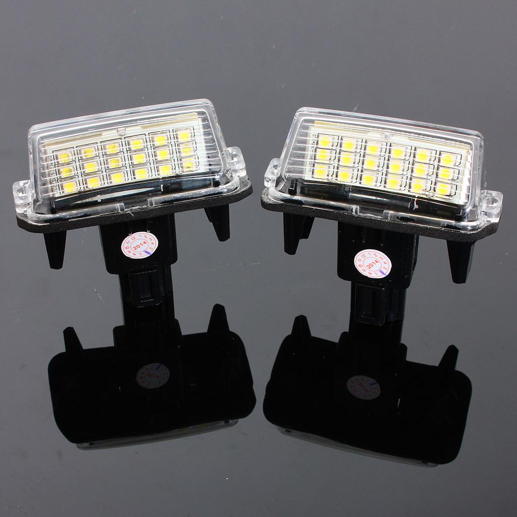 1 пара светодиодных фонарей подсветки номерного знака сзади автомобиля 12 В для Toyota Yaris Vitz Camry Corolla Avensis SAI Noah Prius C Verso S