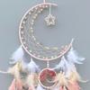 Heart Fantasy Decorative Star and Moon Lights Strings Fluorescent Dreamcatcher Wind Chime Hanging Decoration Room Decoration Gift Premium Sense
