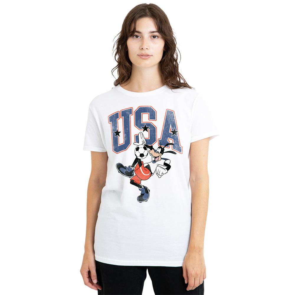 Disney Womens/Ladies Football USA Goofy T-Shirt