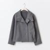Solid High Neck Double Button Topcoat Dropped Shoulder Loose 2026 Autumn Short Elegant Jacket Women Urban Casual Lady Outerwear