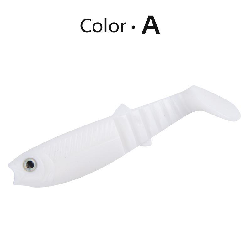 Cross-border Bestseller Multi-jointed T-tail Stainless Steel Spanish-style Magic Soft Lures Artificial Baits Black-pit Lures