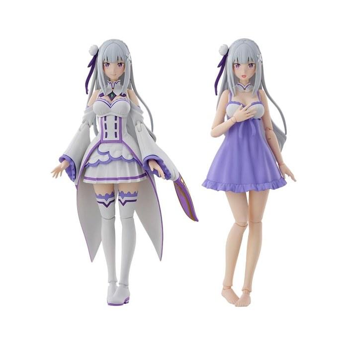 Серия пластиковых моделей KADOKAWA Re:Zero - Начинаю жизнь в другом мире Эмилия DX версия. Пластиковая модель 166 мм с цветовой кодировкой