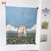 Cute Korean Bear Print Tapestry, Party Wall Hanging Home Decor For Living Room, Bedroom, Gaming Room And Dorm, Gift Idea
