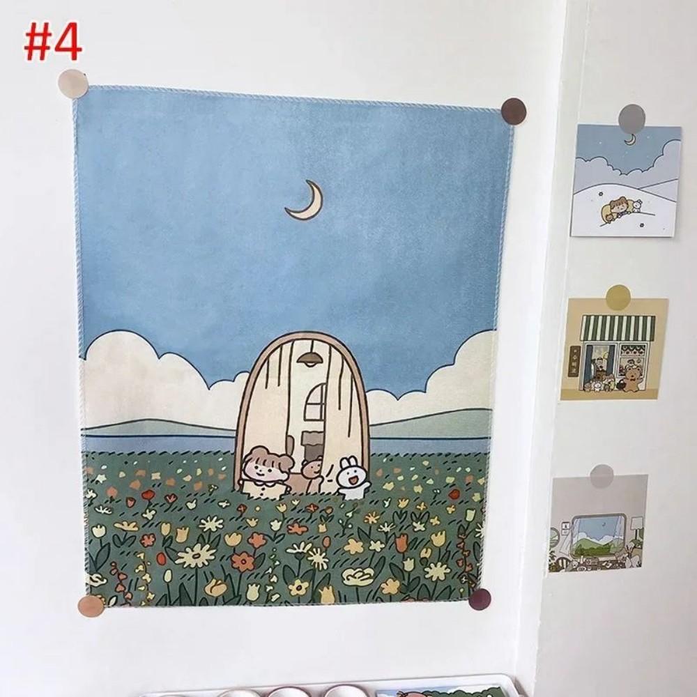 Cute Korean Bear Print Tapestry, Party Wall Hanging Home Decor For Living Room, Bedroom, Gaming Room And Dorm, Gift Idea