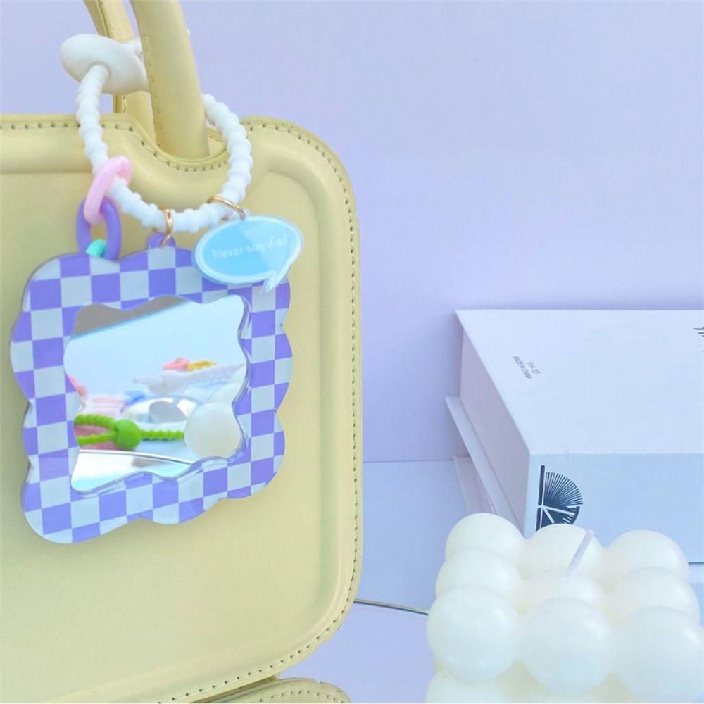 Тюльпан Цветок Портативное Зеркальце для Макияжа Брелок Маленький Мишка Маленький Мишка Косметика Брелок Украшение