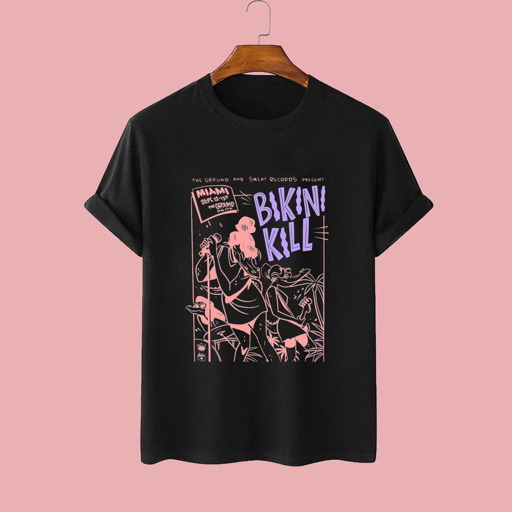 Inspired Bikini Kill Band Fans Music Lovers S-4XL Black Unisex Funny Shirt