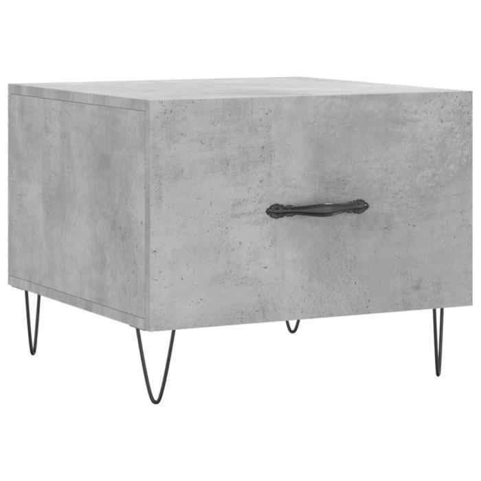 VidaXL Coffee Table Concrete Grey 50x50x40 Cm Engineered Wood 829388