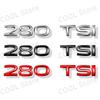 EPYFH1 1Pcs 3D Metal 230 280 300 330 380 TSI Fender Tail Car Logo Side Badge Rear Trunk Emblem Sticker For VW Golf Jetta Passat MK4 MK5