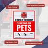 12 Pcs Pet Alert Fire Rescue Sticker Emergency Pet Window Decal Premium Self-Adhesive Vinyl Fade Resistance Alarm Warning Sign for Indoor Outdoor