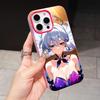 HSR Robin Jelly Двухслойный Чехол для Мобильного Телефона Розово-Красный для iPhone 17 16 15 14 13 12 11 Air Pro Max Plus Защитный