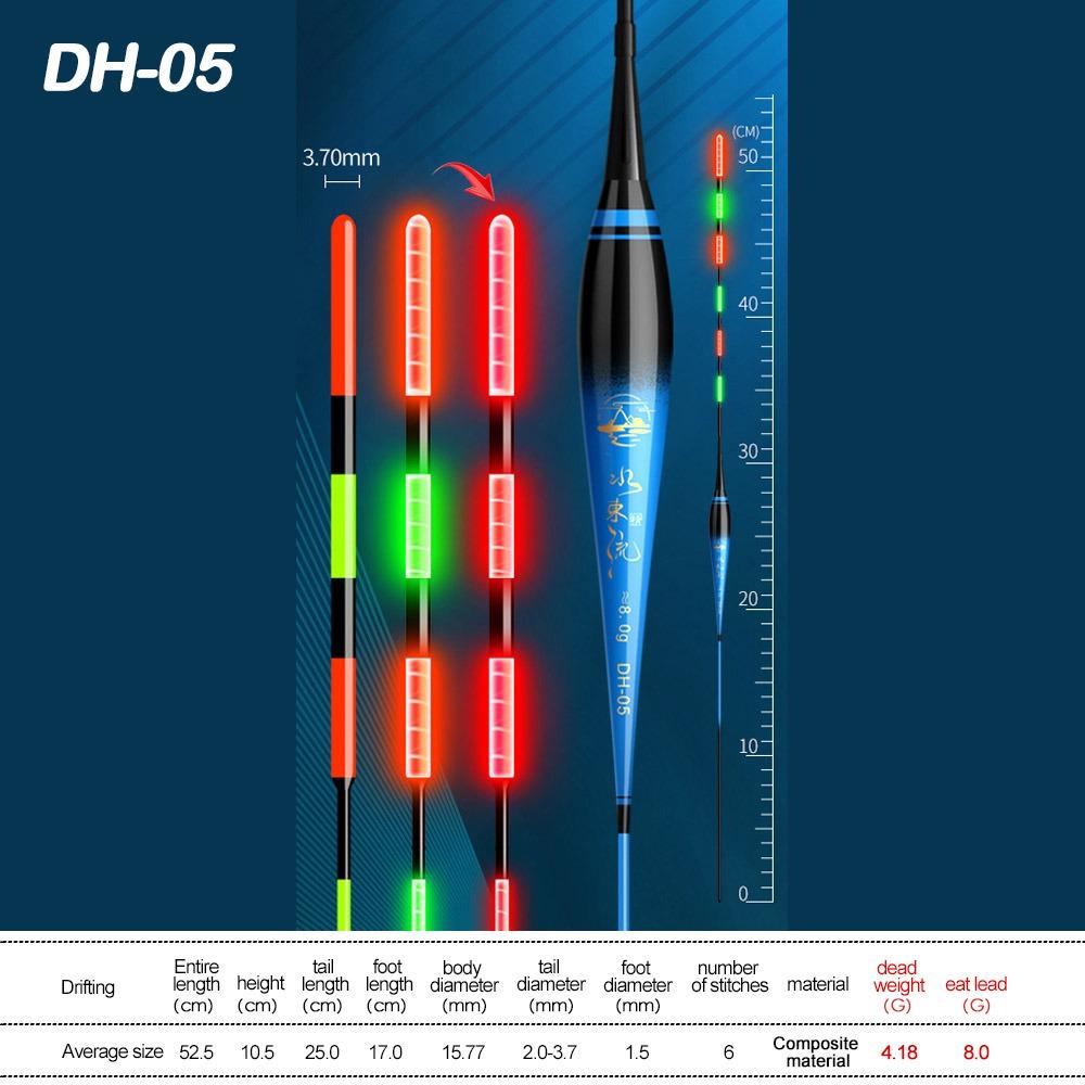 2 Подсветка Поплавок Длинный Хвост Боббер Буй Новый Поплавки для Рок-Рыбалки Рыбалка