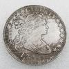 Антикварная посеребренная медная монета Доллар Моргана 1796 года #06