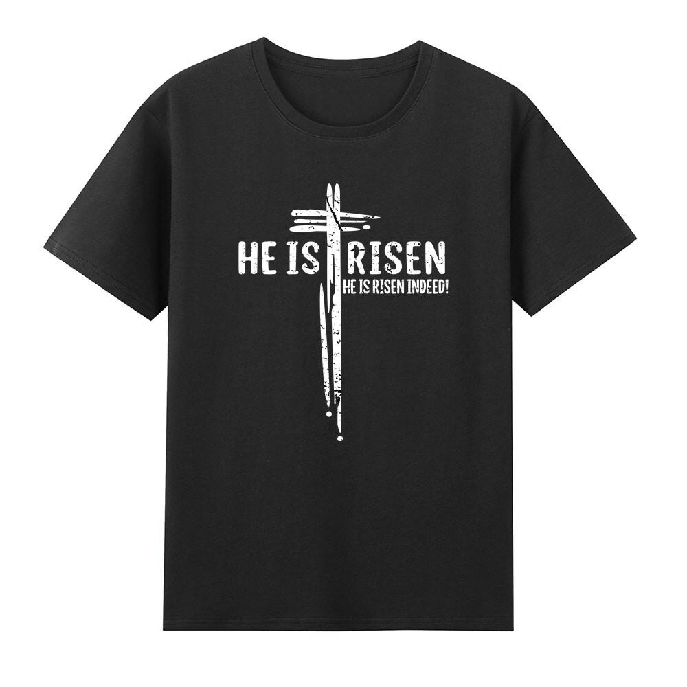 Jesus He Is Risen Indeed Religious Faith Christian Tshirt