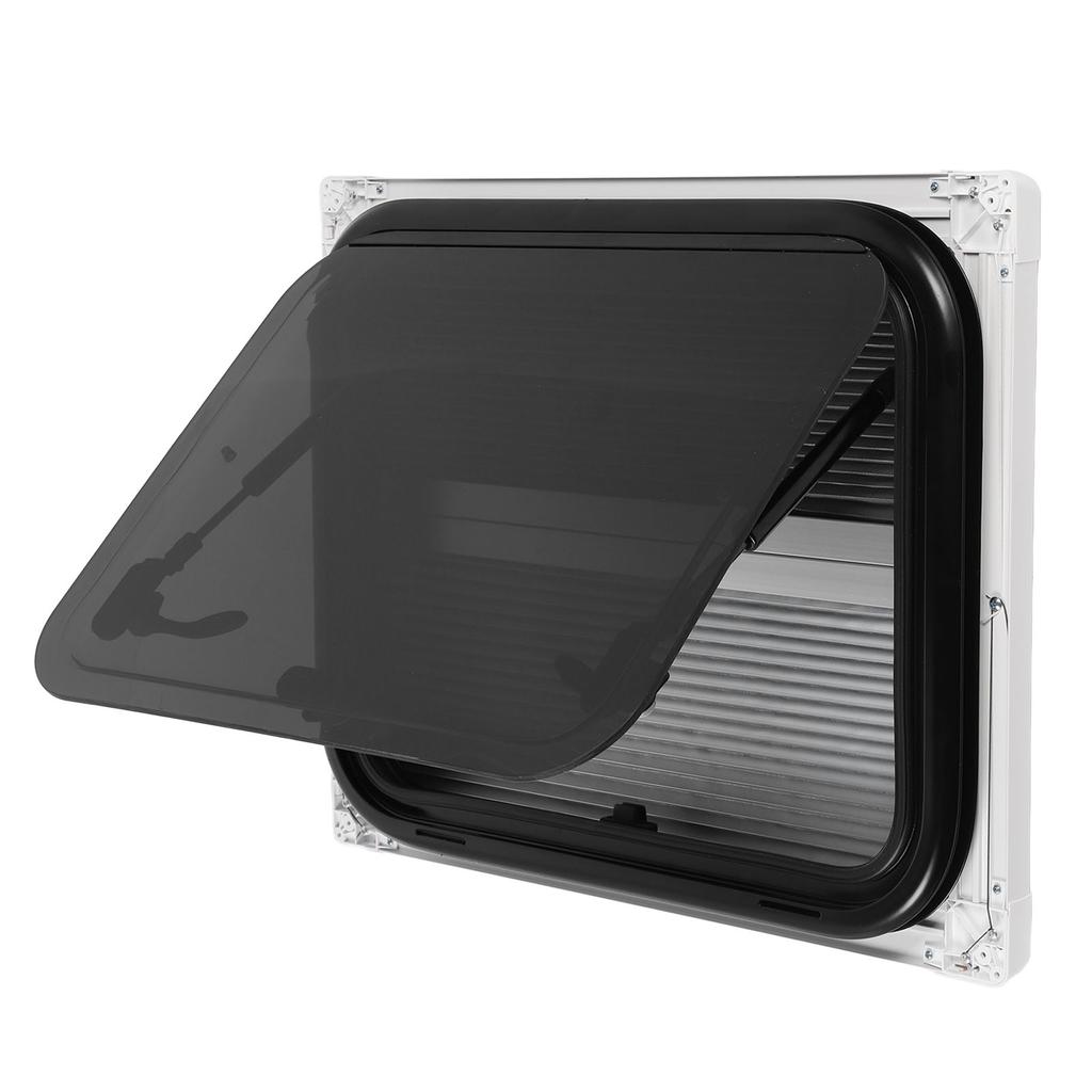 Окно RV 16x20 дюймов, выдвижное, с закругленными углами, с защитой от УФ-лучей, двухслойное, окно для выхода прицепа с опорной штангой и солнцезащитным козырьком