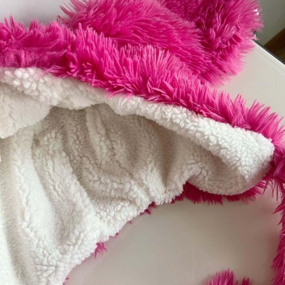 Шнуровка Длинная щенячья шапка Зимняя мультяшная шапка Мягкая плюшевая шапочка для взрослых