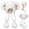 Thick Plush Rabbit Ear Hat White Plush Earflap Hat New Women's Hat  Cold Weather Wear