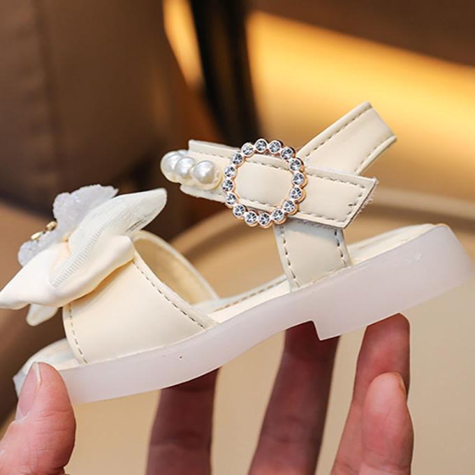 Summer Princess Sandals For Baby Girls Cute Bear Bow Fashion Toddler Shoes Soft-soled Breathable Casual Shoes For Infant Baby