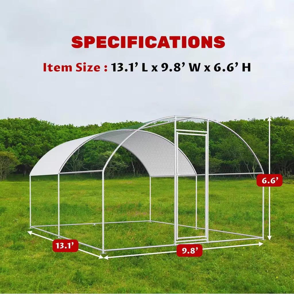 Outdoor Weatherproof Galvanized Chicken and Pigeon Coop