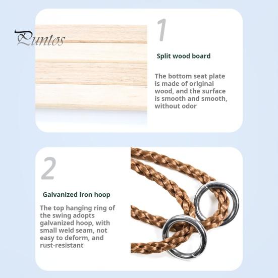 Деревянные качели для взрослых и детей, уличные пасторальные качели с регулируемым тросом, максимальная нагрузка 100 кг, качели для сада и двора
