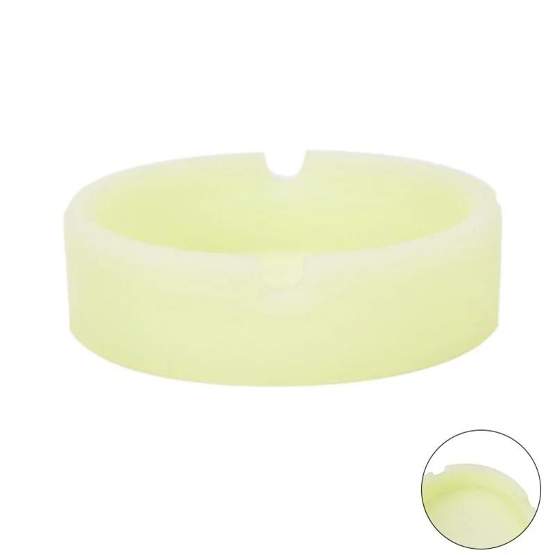 High Heat Resistant Glowing/Colourful Silicone Ashtray Light Round Ashtray Fluorescent Ashtray