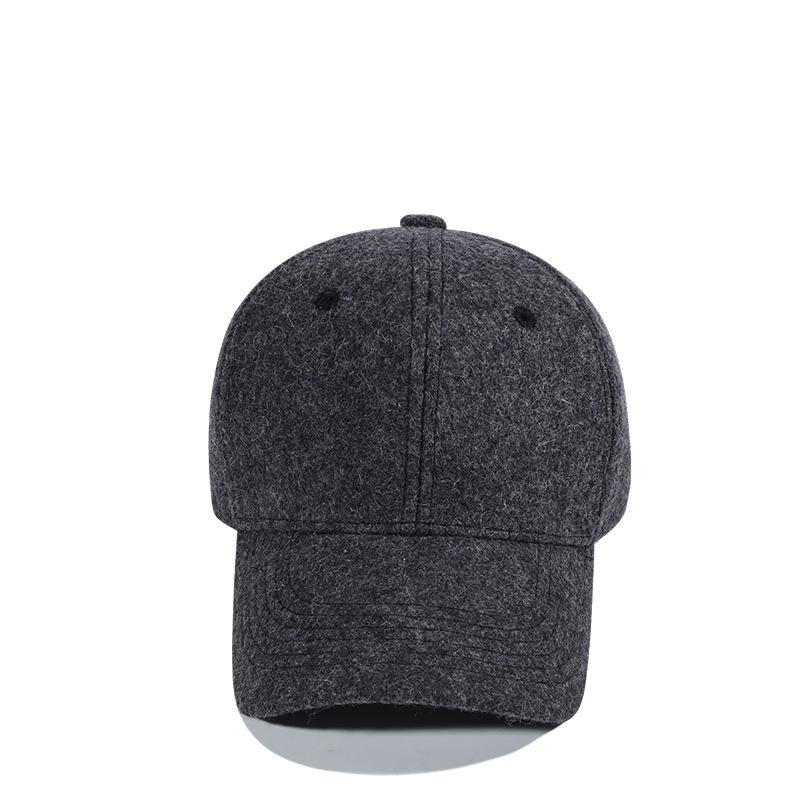 Fashion Hat Wool Niko Blended Fleece Thick Cap Autumn and Winter Trend Baseball Cap Men's and Women's Middle-aged and Elderly Warm Hat
