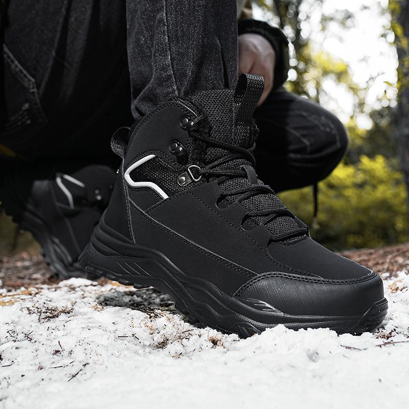 Fashion Super Warm Winter Boots 48 With Fur Outdoor Snow Men Boots Snow Antiskid Waterproof Boots Men Shoes Winter Botas High Top Hombre