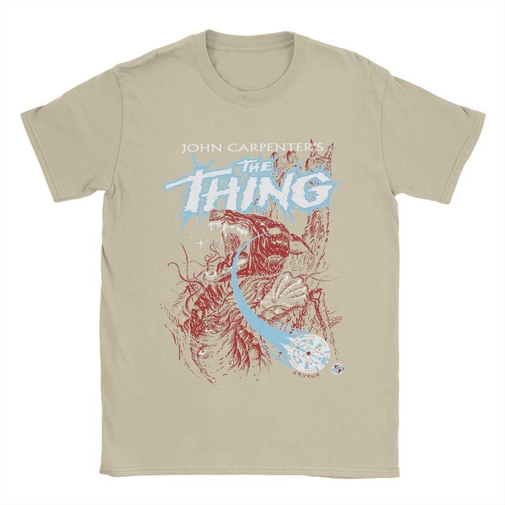 Джон Карпентер Нечто Футболка Лето Хлопковые футболки для мужчин Хип-хоп принт Футболка с короткими рукавами Уличный стиль Топ Футболки