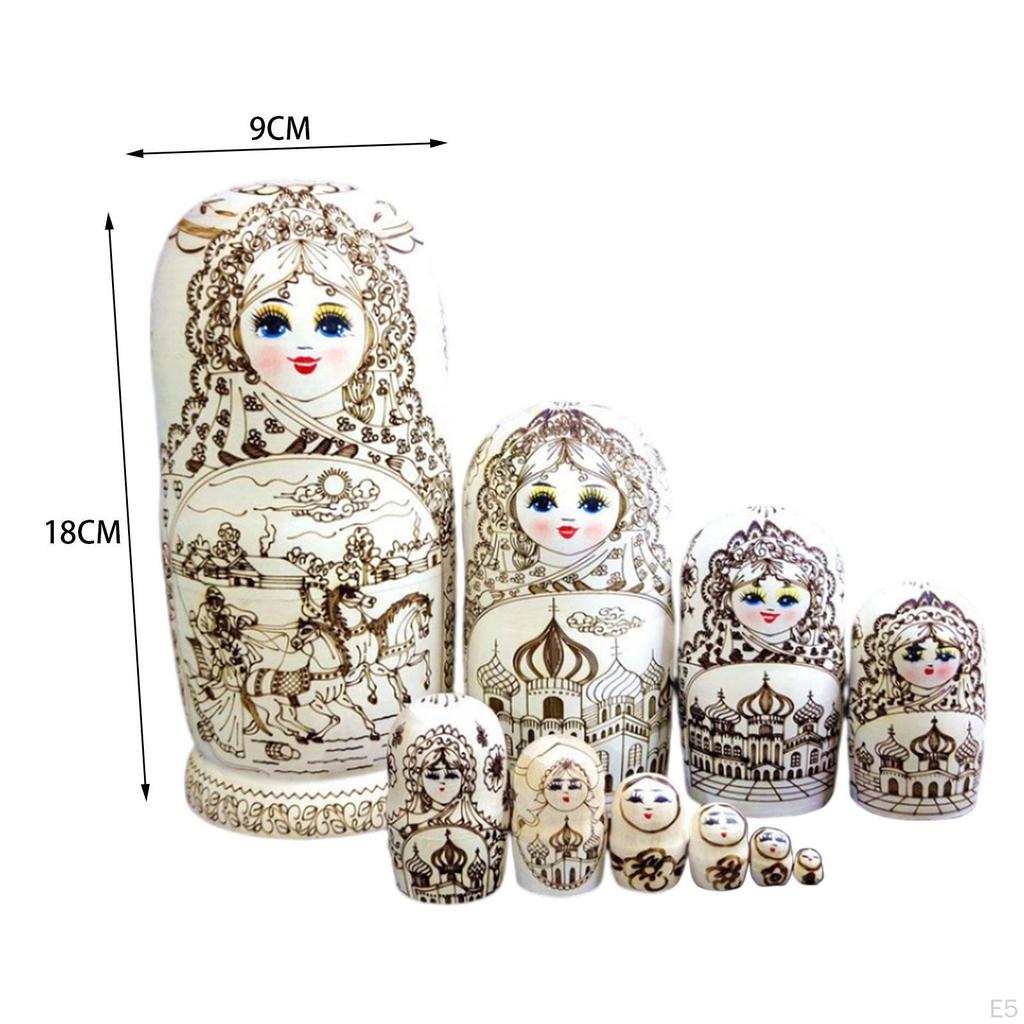 Расписная матрешка Деревянная пирамидка Украшение Матрешка для офиса