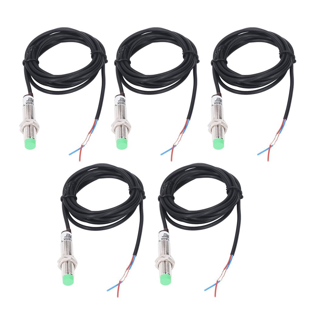 5 шт. M12 Индуктивный бесконтактный переключатель 2 провода нормально закрытый 150 Гц частота бесконтактный датчик DC10‑36V