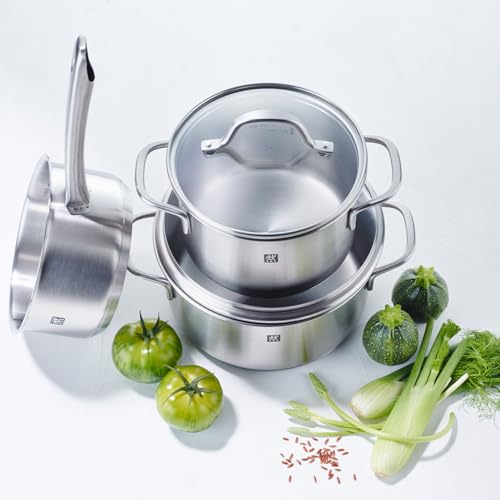 [ Эксклюзив] ZWILLING "Flow Saucepan 16 см" One Hand Pot нержавеющая сталь 3-слойная структура дна IH совместима 1,5 л 71025-160