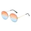 Round Rimless Sunglasses, Personalized Hollow Round Frame Glasses, Sunglasses For Women