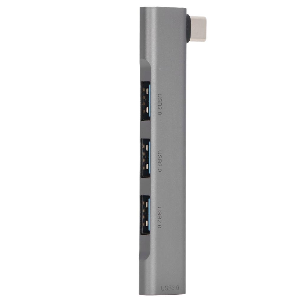 Хаб Type C 4 порта USB3.0 2.0 5 Гбит/с 480 Мбит/с Алюминиевый сплав Подключи и работай Серый Док-станция USB C для настольного компьютера, ноутбука