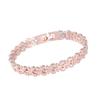 Европейский и американский магнитный браслет: Модный сплав в виде четырехлистного клевера с инкрустацией бриллиантами, магнитные украшения в один ряд для женщин.