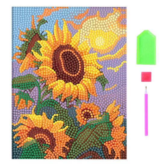 5D алмазный художественный набор с узором подсолнуха, яркий цвет, снятие стресса, повышение уверенности, мозаика, вышивка, полный набор для вышивки крестиком со стразами