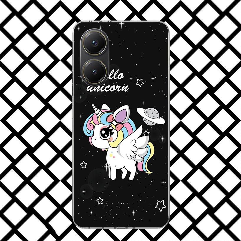 Pink Unicorn Rainbow Phone Case for Xiaomi Poco F7 Ultra X7 X6 X5 Pro X4 Gt M8 M7 Redmi 15 15C 13 13C 12 12C Soft Cover Fundas P