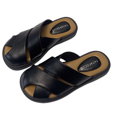 Модные полутапочки SyfIyno коричневого, черного, бежевого цвета с мягкой подошвой и закрытым носком, женская летняя верхняя одежда, модные женские сандалии с заостренным носком