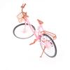 Pink Detachable Bike Bicycle With Basket For Doll House Toy Accessories