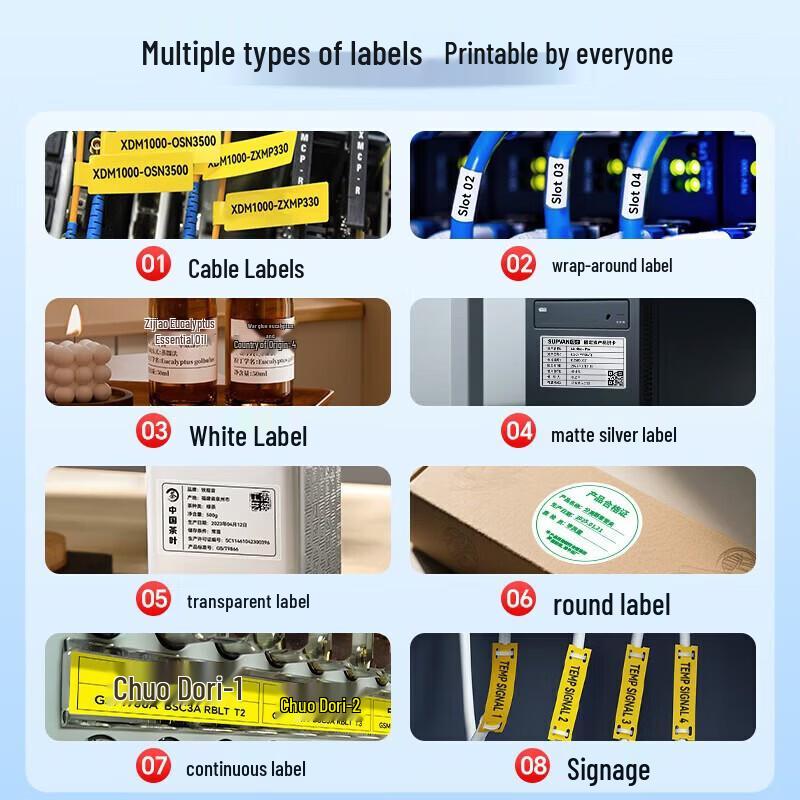 Supvan MP50 Label Printer Tapes CN plug (adapter included)