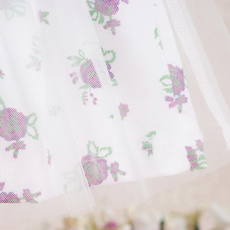 Newborn Girlss Infant Clothing Pure Cotton Spring Autumn Summer Vest Skirt Cat Print Lace Mesh Dress Kidswear Aapparel