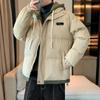 Мужское хлопковое пальто с капюшоном, зимнее пуховое пальто, куртка, ветровка для мужчин, уличная корейская модная одежда