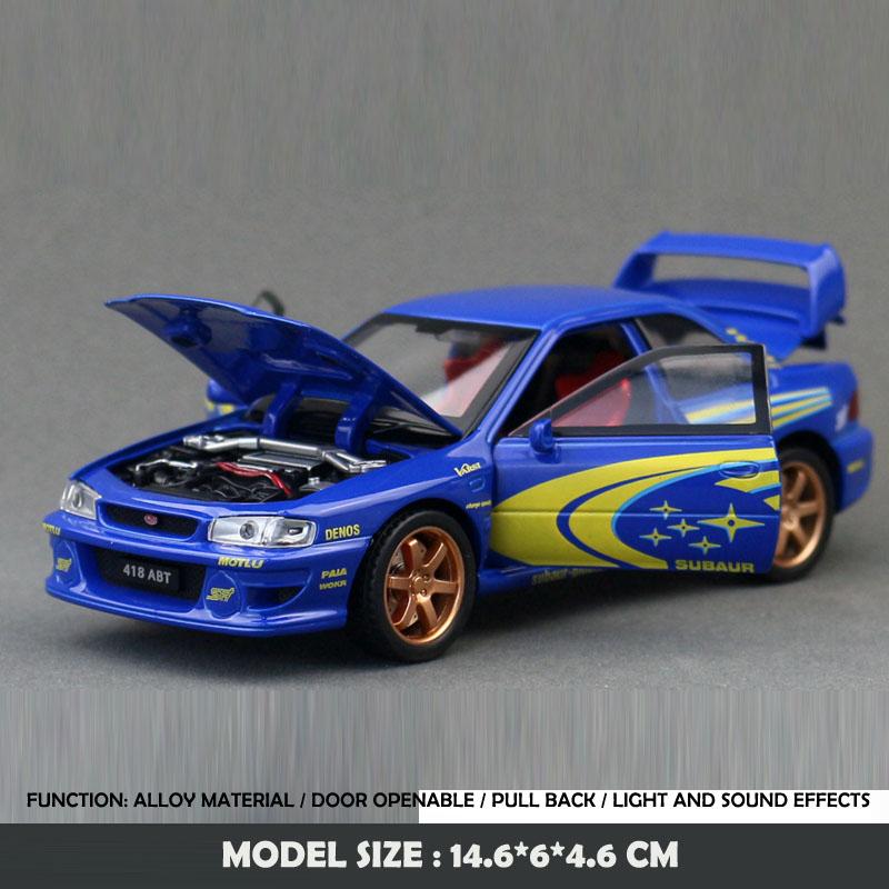 Симуляция 1/32 Subaru Impreza Rally Edition Сплав Модель Спортивного Автомобиля Украшение Игрушки Дети Мальчик Литой Игрушечный Транспорт Домашний Декор