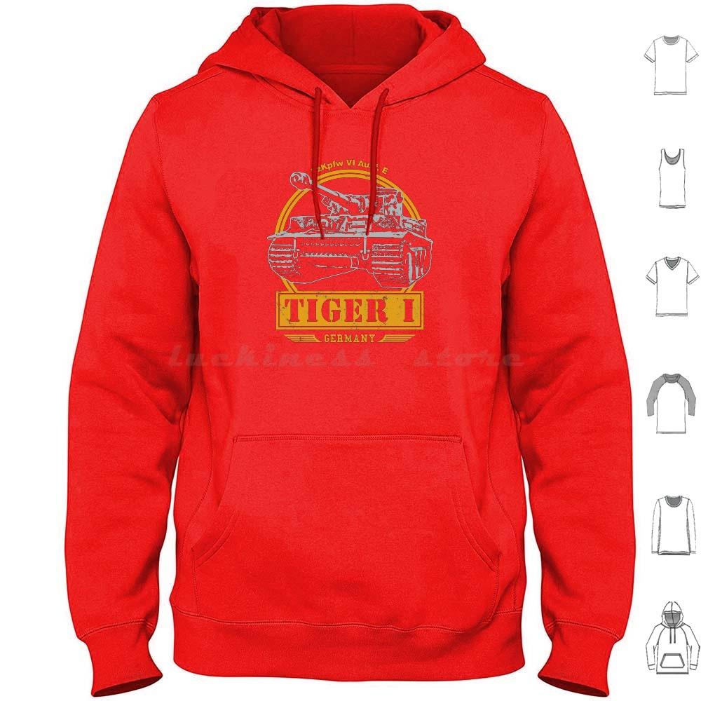 Tiger I-Ww2 German Tank Hoodie Cotton Long Sleeve Tiger I Tiger 1 Tiger Tank Germany German Battle World War Military
