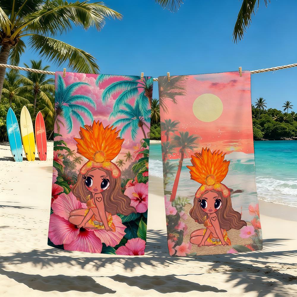 Полотенце Karol G Tropicoqueta для кемпинга на открытом воздухе, пляжное полотенце, супервпитывающее, быстросохнущее, летнее полотенце