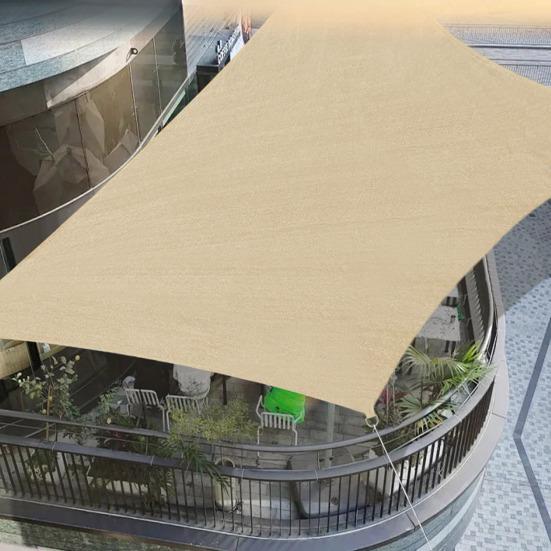 Уличный солнцезащитный козырек с ветрозащитным тросом, прямоугольный навес с защитой от ультрафиолета, проницаемый