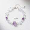 Amethyst & White Crystal Beaded Bracelet for Girls - Sweet Summer Fairy Jewelry