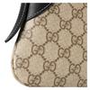 Gucci Сумка на плечо GG Emblem GG Emblem регулируемый ремень на молнии, покрытие из канваса и кожи, ручная сумка, супер мини, женская, черная