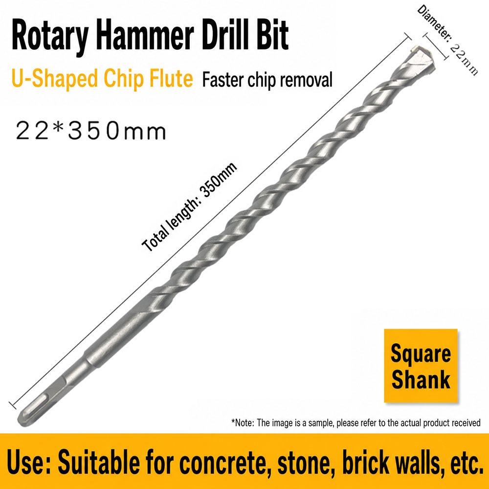 1Pcs Square Shank SDS Plus Masonry Drill Bit For Concrete Brick Cement Wall