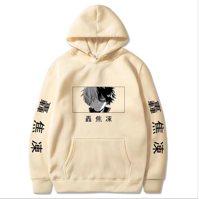 Японское Аниме Моя Геройская Академия Худи Тодороки Шото Принт Пуловер Мужские Женские Толстовки Удобный Уличный Пуловер