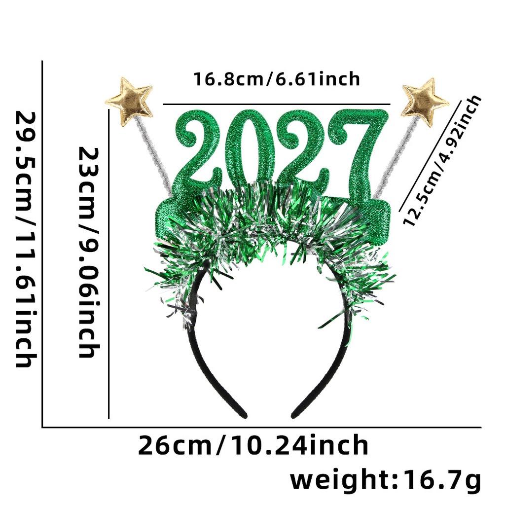 2027 Декоративный ободок 2027 Декоративный головной убор Декоративный ободок Один размер Новогодняя вечеринка Ободок для детей Канун Нового года