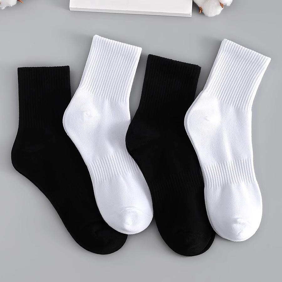6Pairs Men Cotton Socks Black White Short Socks Cotton Sports Sock for Men Socks Breathable Autumn and Winter Ankle Sock